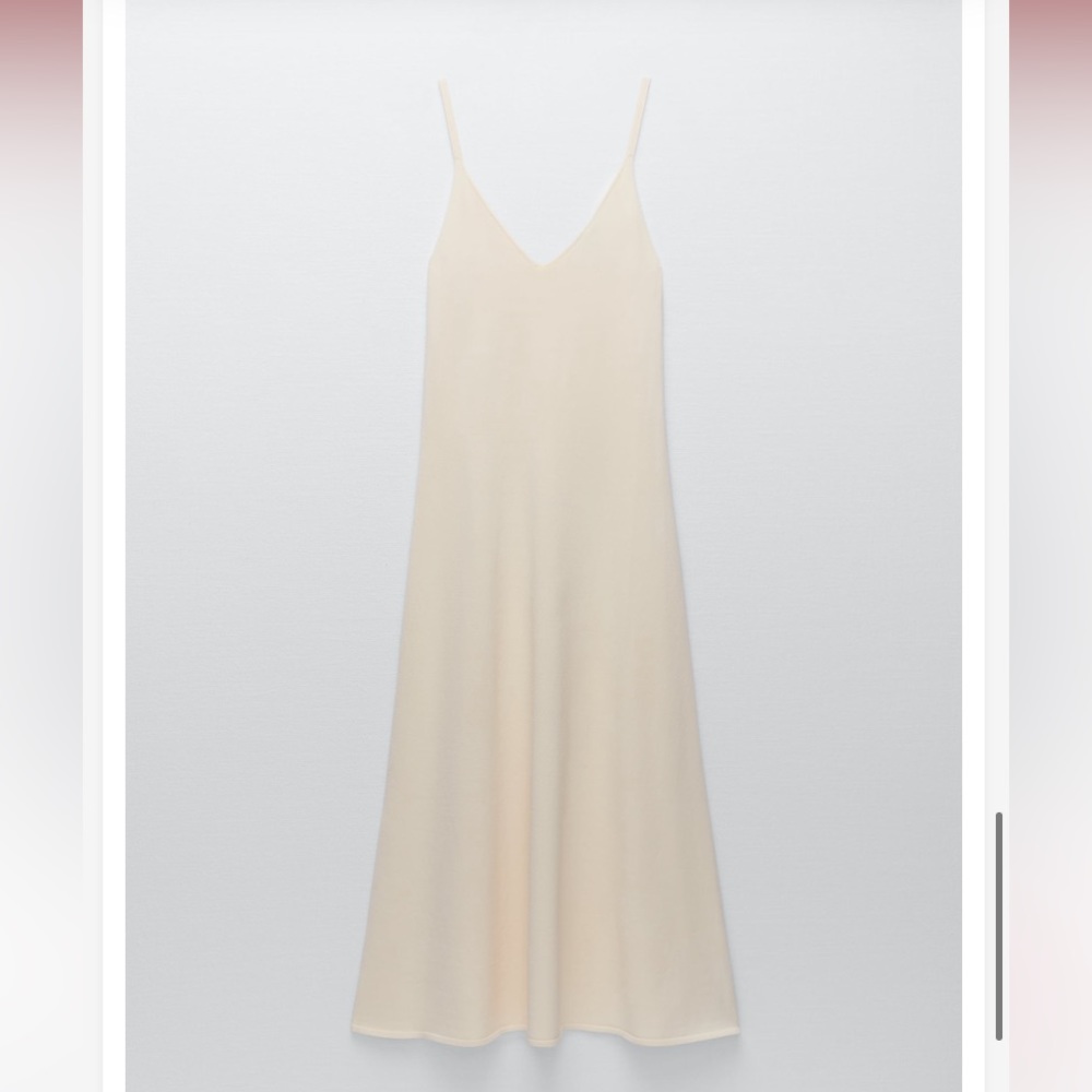 NWT Zara ecru long knit dress - Picture 6 of 14